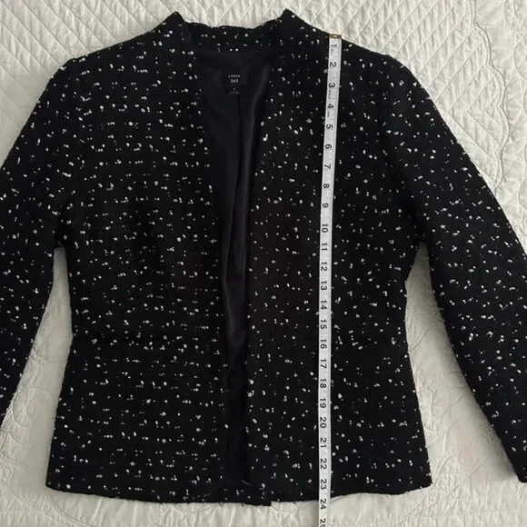 J. Crew 365 Tweed Going Out Blazer Jacket in Deepest Navy Size 8 J8119 - Picture 9 of 16